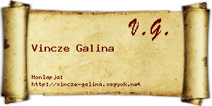 Vincze Galina névjegykártya