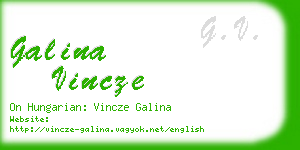 galina vincze business card